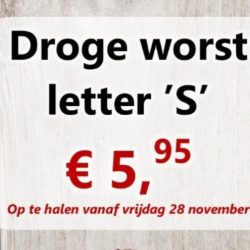 Droge worst S letter