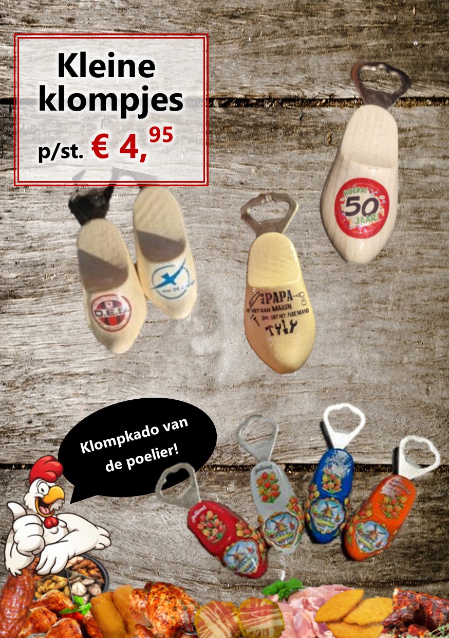 Kleine klompjes (bieropeners)